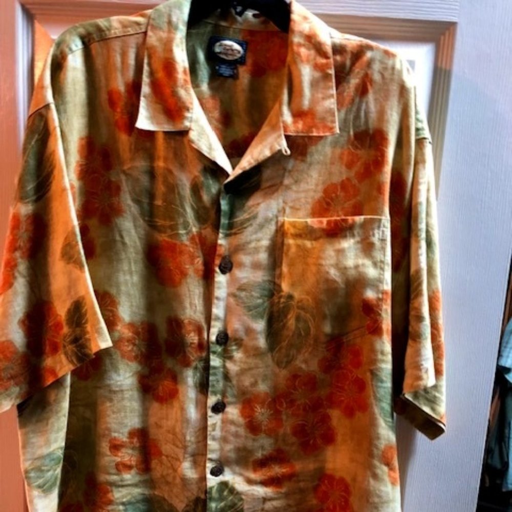Rare Tommy Bahama XL Men's Button Down Silk/Linen Shirt